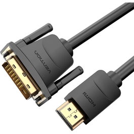 Vention Cable Conversor DVI Macho a HDMI Macho 2m Negro